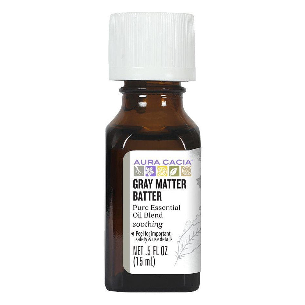 Aura Cacia Aromatherapy Essential Solutions Oil, Gray Matter Batter - 0.5 Oz